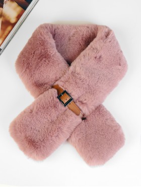 Fashion Plush Premium Scarf W/ Buckle